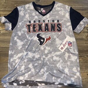 Houston Texans Teens Juniors Med Short Sleeve Shirt. Gray. Authentic. $27.99.B
